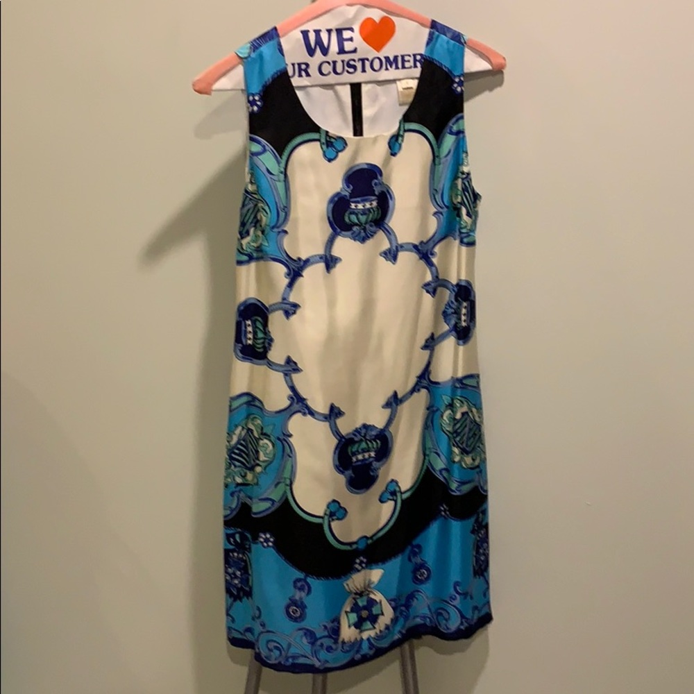 Julie Brown Silk Scarf Pattern Dress